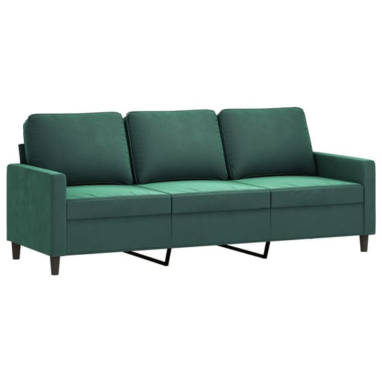 Sofa 3-osobowa aksamit ciemnozielona 198x77x80 cm Zakito Europe