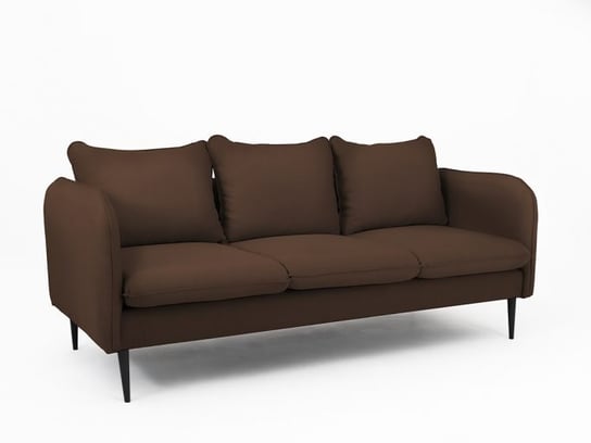 Sofa 3-osobowa INSTIT POSH BLACK, brązowa, 90x145x89 cm Instit