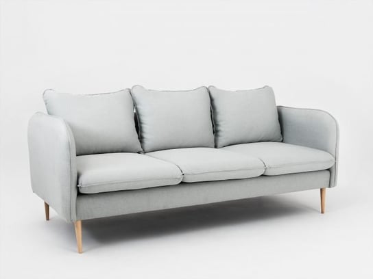 Sofa 3-osobowa INSTIT POSH WOOD, szara, 86x205x90 cm Instit