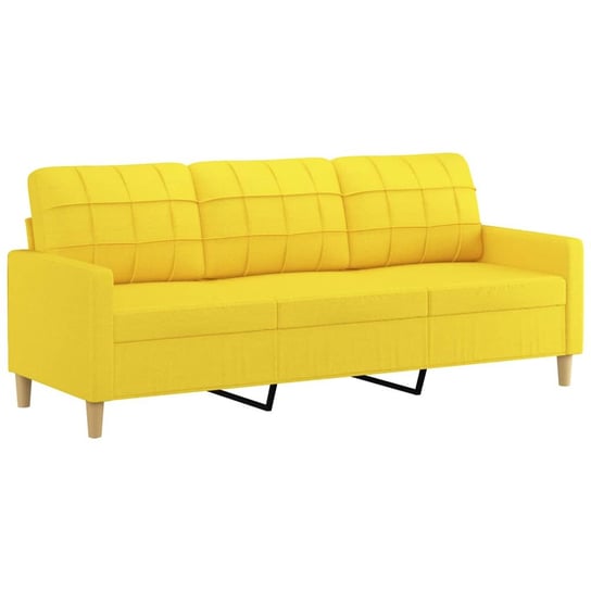 Sofa 3-osobowa jasnożółta 198x77x80 cm / AAALOE Inna marka