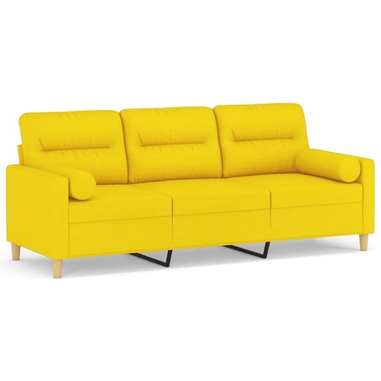 Sofa 3-osobowa jasnożółta 198x77x80 cm Zakito Europe