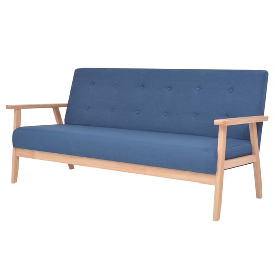 Sofa 3-osobowa niebieska 158x67x73,5 cm, pianka, d Zakito Europe