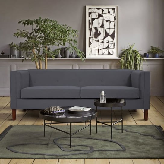Sofa 3-osobowa SCANDINAVIAN STYLE DESIGN Axel, szara, 74x83x205 cm Scandinavian Style Design