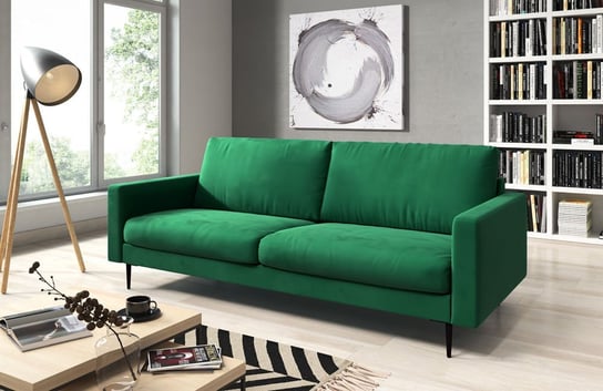 Sofa 3-osobowa SCANDINAVIAN STYLE DESIGN Bella, zielona, 97x89x223 cm Scandinavian Style Design
