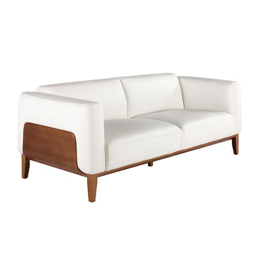 Sofa 3-Osobowa Tapicerowana Skórą W Kolorze Białym  6115 Angel Cerda Angel Cerda