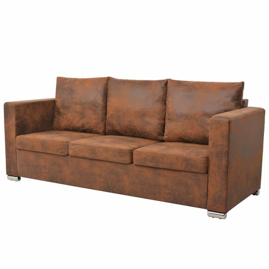 Sofa 3-osobowa vidaXL, 191 x 73 x 82 cm, sztuczny zamsz vidaXL