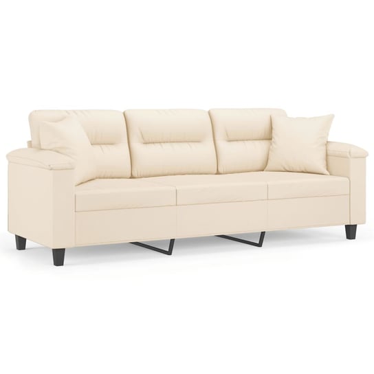 Sofa 3-osobowa z ozdobnymi poduszkami, beżowa, 210 / AAALOE Inna marka