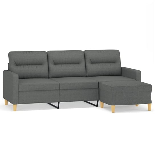 Sofa 3-osobowa z podnóżkiem, ciemnoszary, 198x77x8 Zakito Europe