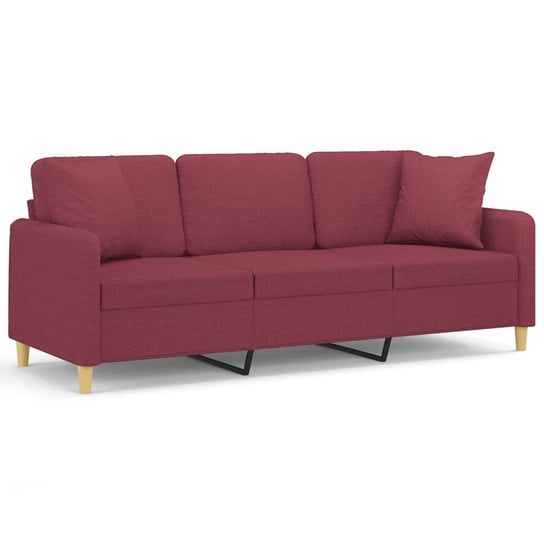Sofa 3-osobowa z poduszkami, 198x77x80 cm, winna c / AAALOE Inna marka