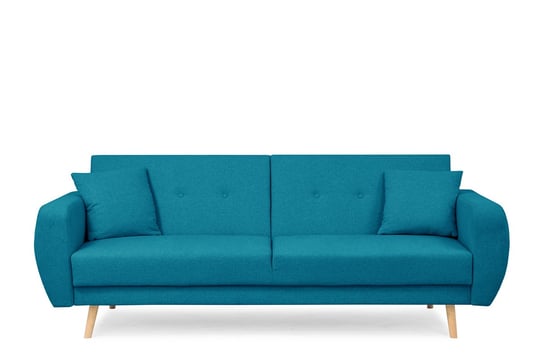 Sofa 3 PIKTU *niebieski, 222x88x91, tkanina/metal/drewno Konsimo