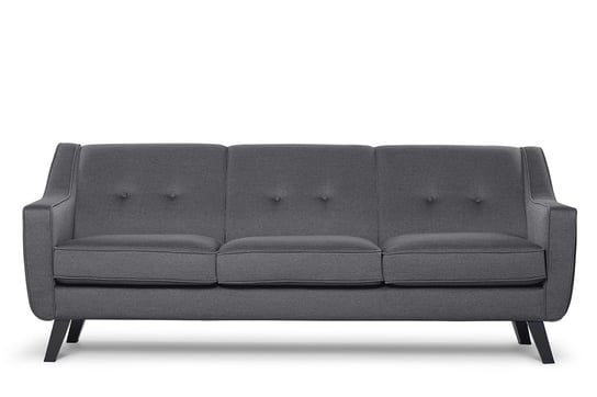 Sofa 3 TERSO ciemny szary, 206x81x89, tkanina Konsimo