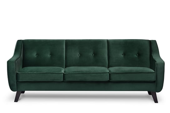 Sofa 3 TERSO ciemny zielony, 206x81x89, tkanina Konsimo