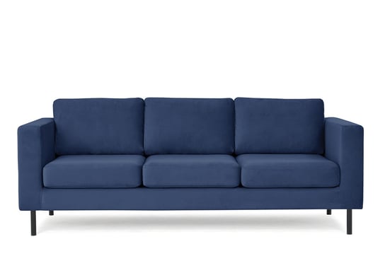 Sofa 3 TOZZI *granatowy, 210x84x86, tkanina/drewno/metal Konsimo