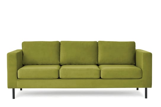 Sofa 3 TOZZI *oliwkowy, 210x84x86, tkanina/drewno/metal Konsimo