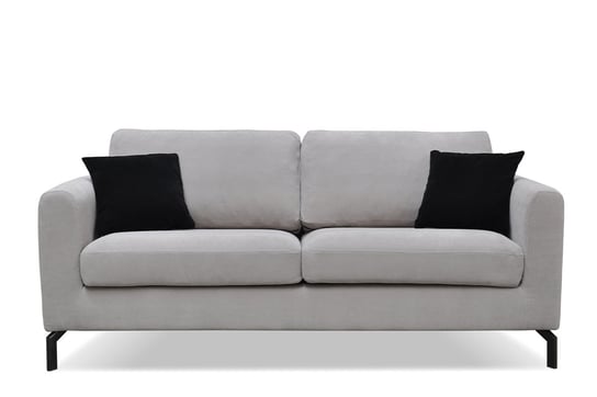 Sofa 3 z pokrowcem KAPI *jasny szary, 190x85x88, tkanina/metal/drewno Konsimo