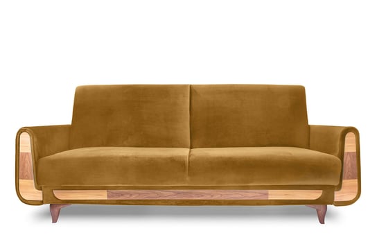 Sofa 3, żółta, 230x98x98 cm Konsimo