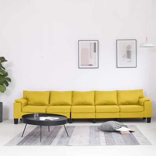 Sofa 5-osobowa vidaXL, żółta vidaXL