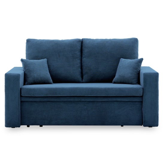 Sofa AIKIDO z funkcją spania tkanina sztruksowa, Niebieska, Granatowa Adams Group