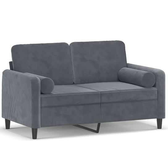 Sofa aksamitna 2-osobowa ciemnoszara 138x77x80 cm Zakito Europe