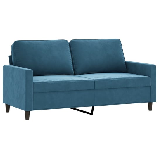 Sofa aksamitna 2-osobowa niebieska 158x77x80cm Zakito Europe