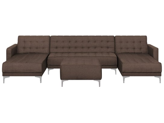 Sofa BELIANI Aberdeen, brązowa, 83x348x168 cm Beliani