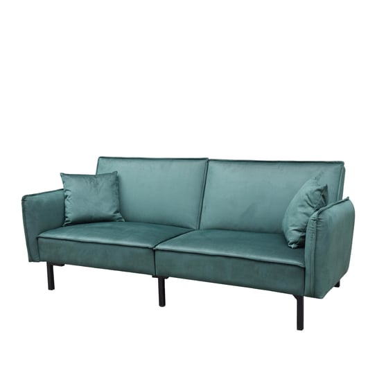 Sofa CANTO 3-osobowa welurowa zielona 199x90x85 cm HOMLA Homla