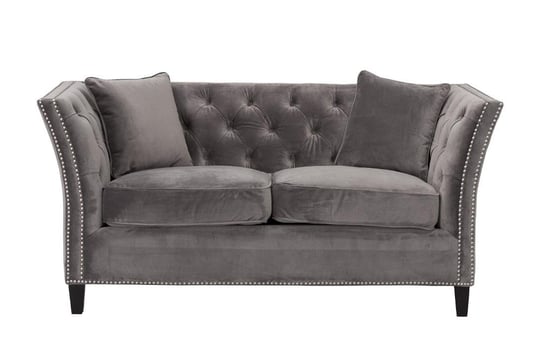 Sofa Chesterfield Modern, Velvet Dark Grey 2os., 172x87x82 cm Dekoria