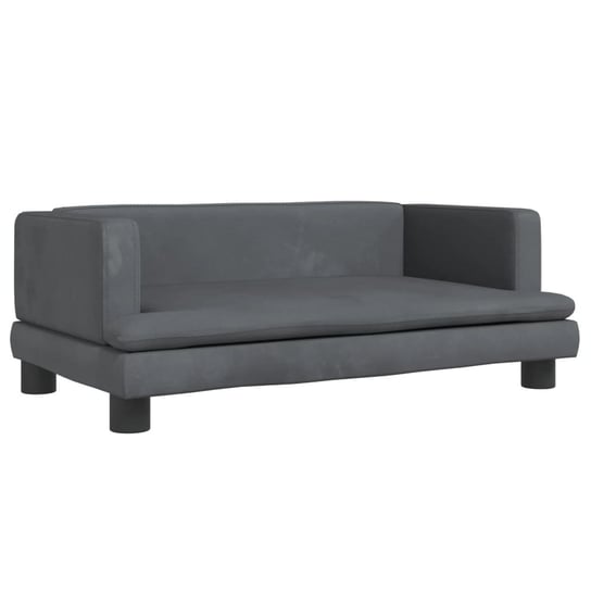 Sofa dla psa aksamit ciemnoszary 80x45x30 cm Inna marka