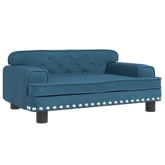 Sofa dla psa aksamitna 70x45x30 niebieska Zakito Europe