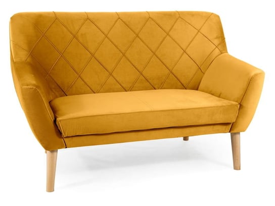 Sofa do salonu welurowa tapicerowana KIER 2 VELVET curry/buk SIGNAL Signal Meble