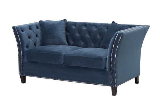 Sofa dwuosobowa DEKORIA Chesterfield Modern Velvet, granatowa, 172x87x82 cm Dekoria