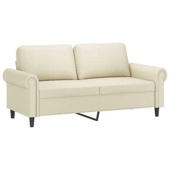 Sofa dwuosobowa kremowa, sztuczna skóra, 172x77x80 / AAALOE Inna marka