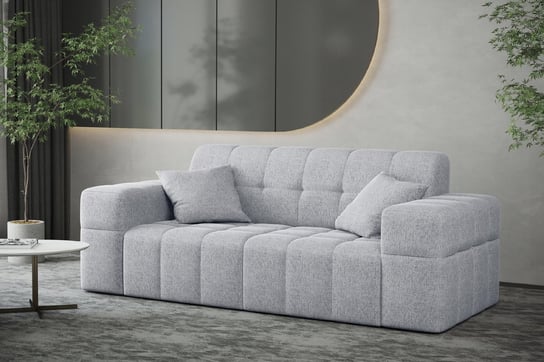 Sofa Dwuosobowa Nimes Tkanina Neve Jasnoszary Komfortowe Meble