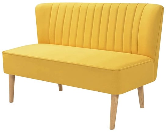 Sofa ELIOR Shelly, żółta, 77x117x55,5 cm Elior