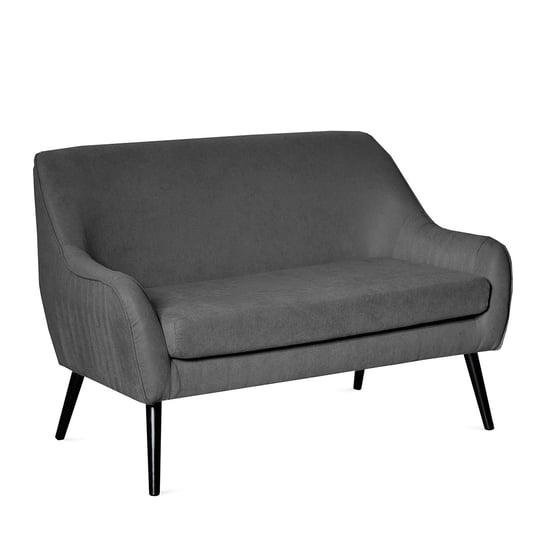 Sofa ELLA w tkaninie ciemnoszara 122x70x84 cm Homla