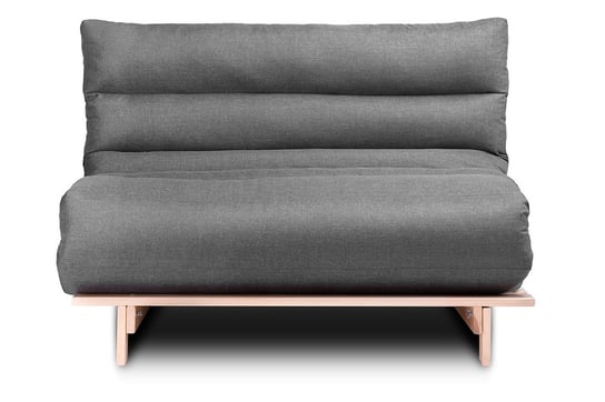 Sofa futon FUTURI szary/brązowy, 189x72x120, tkanina/drewno Konsimo