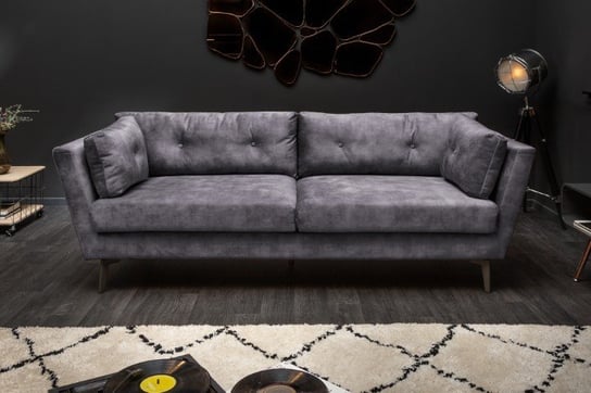 Sofa INVICA INTERIOR MARVELOUS, szara, 220x90x85 cm Invicta Interior