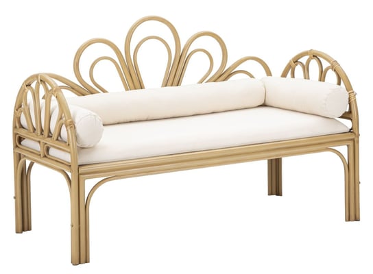 Sofa ławka rattanowa z poduszkami Panarea 130x90x60 cm Inna marka
