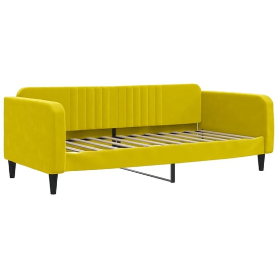 Sofa-łóżko 2-w-1, 223x110x75cm, żółta aksamit / AAALOE Inna marka