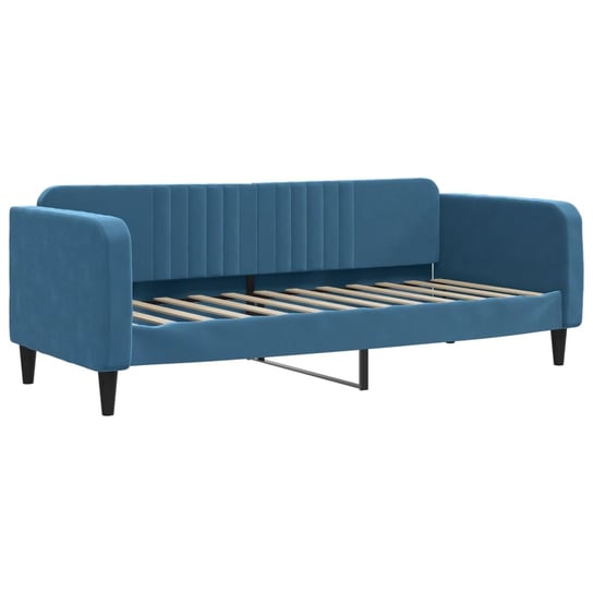 Sofa łóżko 2-w-1, aksamit niebieski, 223x90x75cm Zakito Europe