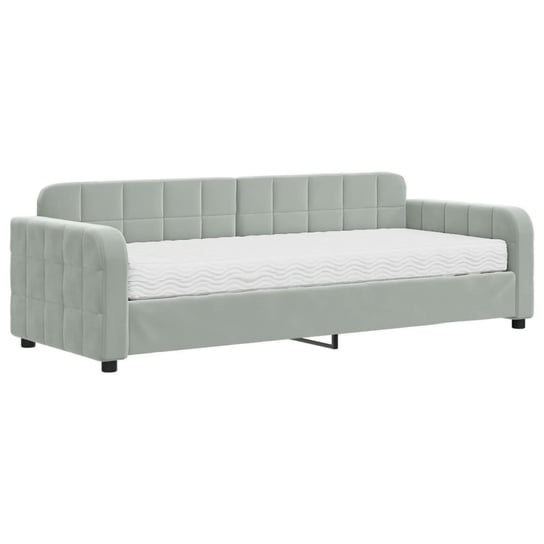 Sofa łóżko 2-w-1 z materacem, jasnoszary, 223x91x7 Zakito Europe