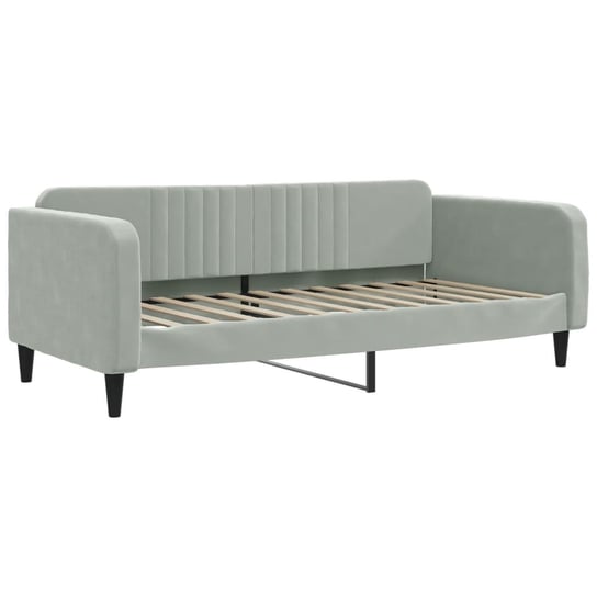 Sofa łóżko 2w1, aksamit jasnoszary, 223x110x75 cm / AAALOE Inna marka