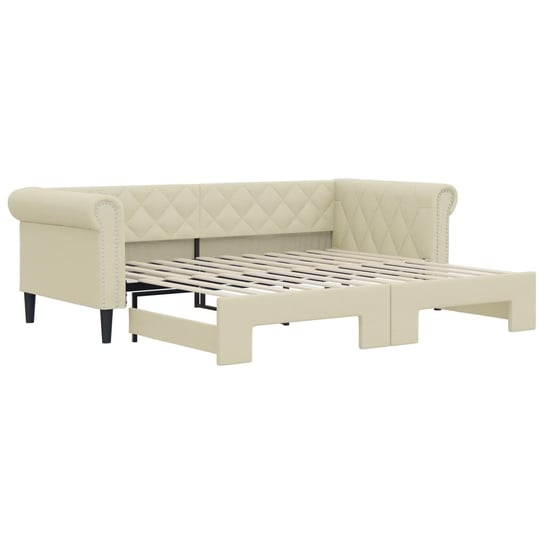 Sofa Łóżko Dzienne 2w1 Kremowy 235x100x68cm Zakito Home