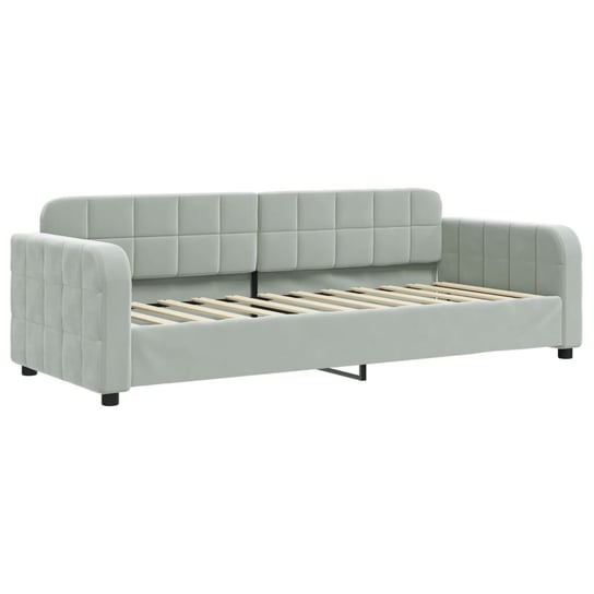 Sofa łóżko jasnoszary aksamit 2-w-1 223x91x71 cm Zakito Europe