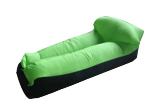 SOFA łóżko leżak na powietrze czarno-zielony 185x70cm ikonka