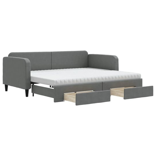 Sofa łóżkowa 2w1 z szufladami, ciemnoszary, 213x10 Zakito Europe