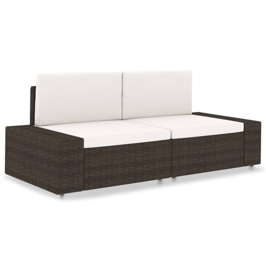 Sofa modułowa Polirattan brąz/krem 78,5x65,5x52 cm / AAALOE Inna marka