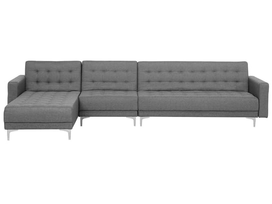 Sofa modułowa rozkładana tapicerowana prawostronna BELIANI Aberdeen, szara, 60x321 cm Beliani