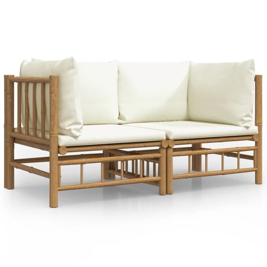 Sofa narożna bambusowa z poduszkami - 2szt. Inna marka
