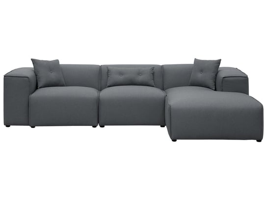 Sofa narożna BELIANI Dolva, lewostronna, ciemnoszara, 72x294x170 cm Beliani